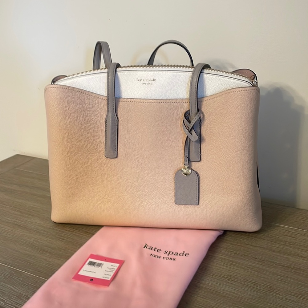Kate Spade large work tote blush multi margaux new with tag.